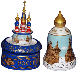шкатулка- колокол с храмом